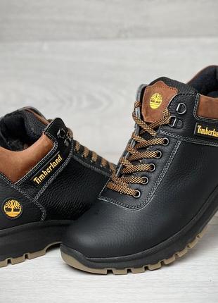 Спортивные ботинки, зимние кожаные кроссовки на меху timberland sheriff6 фото