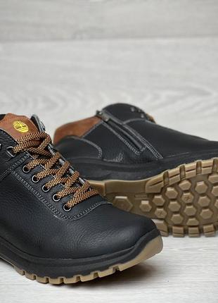 Спортивные ботинки, зимние кожаные кроссовки на меху timberland sheriff10 фото