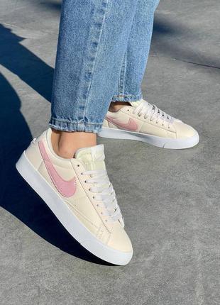 Женские кожаные кеды на весну в стиле nike blazer low ‘77 🆕 кроссовки найк блейзер