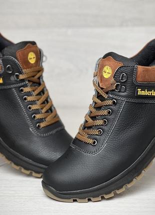 Спортивные ботинки, зимние кожаные кроссовки на меху timberland sheriff8 фото