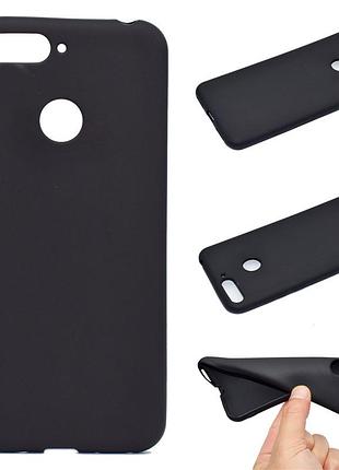 Чехол huawei y6 2018 / y6 prime 2018 / honor 7a / honor 7a prime силикон soft touch бампер черный