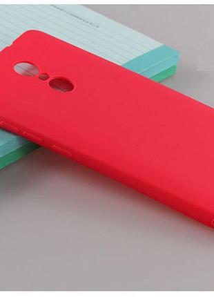Чехол xiaomi redmi 5 plus 5.99'' силикон soft touch бампер красный
