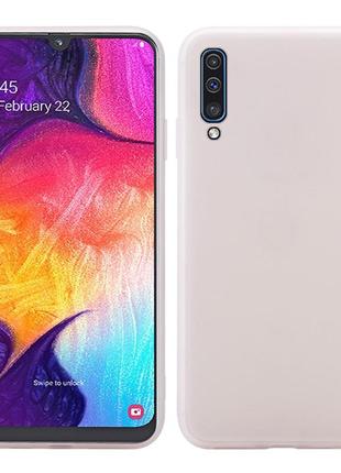 Чехол для glass case samsung galaxy a30s/a50/a50s pink 2019 / a505 силикон soft touch бампер матовый