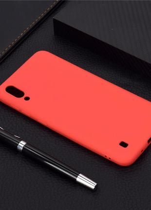 Чехол soft touch для samsung galaxy m10 2019 (m105) силикон бампер красный