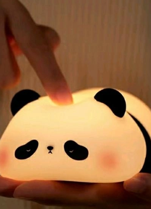 Дитячий силіконовий світильник панда