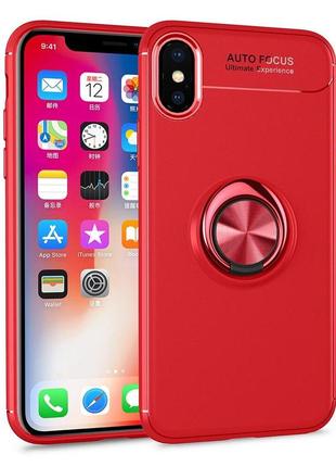 Чехол fiji hold для apple iphone xs max бампер накладка с подставкой red