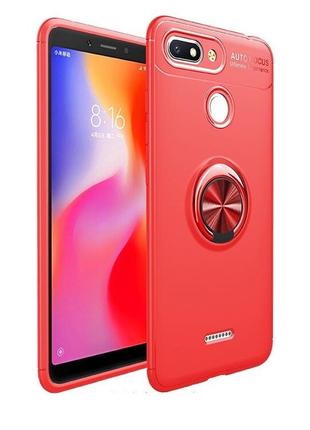 Чехол fiji hold для xiaomi redmi 6 бампер накладка с подставкой red