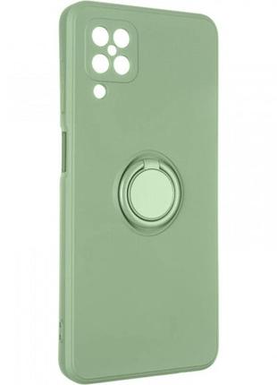 Чохол fiji holder ring для samsung galaxy m12 (m127) бампер накладка з підставкою dark green