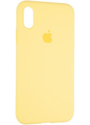 Чохол fiji silicone case для apple Xs max чохол бампер накладка full soft canary yellow