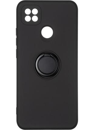 Чехол fiji holder ring для xiaomi redmi 10a бампер накладка с подставкой black