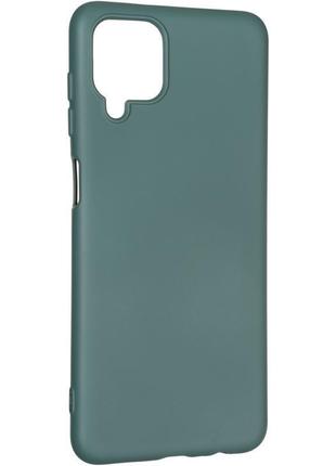 Чехол fiji full soft premium для samsung galaxy a12 (a125) / a12 nacho (a127) силикон бампер dark green