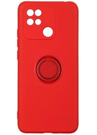 Чехол fiji holder ring для xiaomi redmi 10c бампер накладка с подставкой red