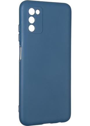 Чехол fiji full soft premium для samsung galaxy a03s (a037) силикон бампер dark blue
