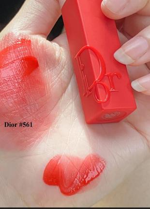 Тінт dior addict lip tattoo, 561 poppy red, б/у3 фото