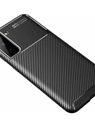 Чохол fiji ultimate carbon для samsung galaxy s21 (g991) противоударный бампер чорний2 фото