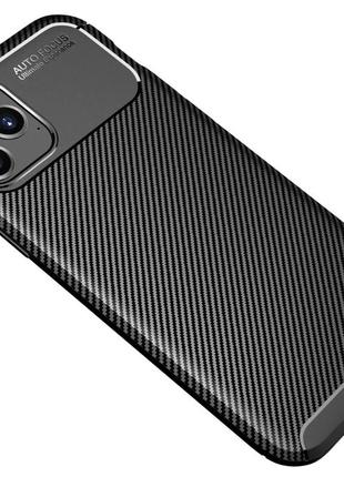 Чохол fiji ultimate carbon для apple iphone 12 pro max противоударный бампер чорний2 фото