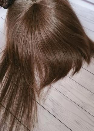 Накладка челка 100% натуральный слоаянский волос10 фото