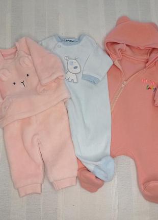 Теплый детский набор одежды 0-3 месяца