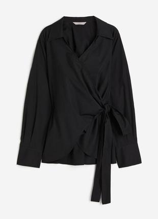 Рубашка женская h&m, цвет черный😍