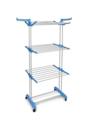 Вертикальная сушилка для одежды 4-х ярусная, многофункциональная стойка-сушилка для белья