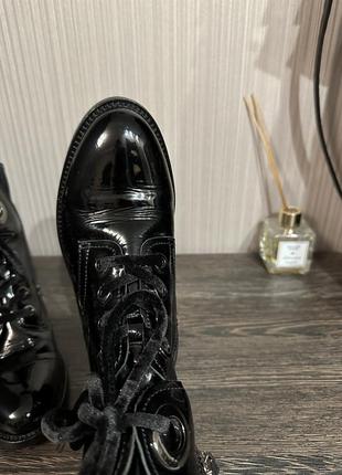 Ботинки женские кожа лак