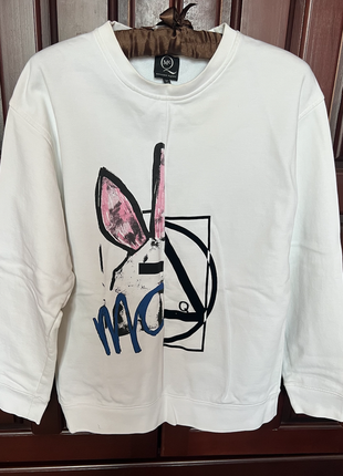 Белый свитшот, толстовка alexander mcqueen