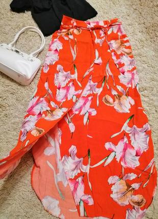 Вишукана помаранчева спідниця максі