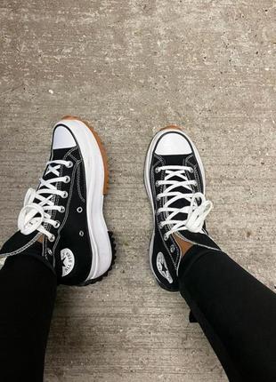 Sale❗️ nike zoomx pegasus 35 black white gum жіночі чорні кеди конверс на високій підошві жіночі чорні кеді на високій платформі2 фото