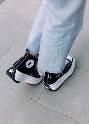 Sale❗️ nike zoomx pegasus 35 black white gum жіночі чорні кеди конверс на високій підошві жіночі чорні кеді на високій платформі5 фото