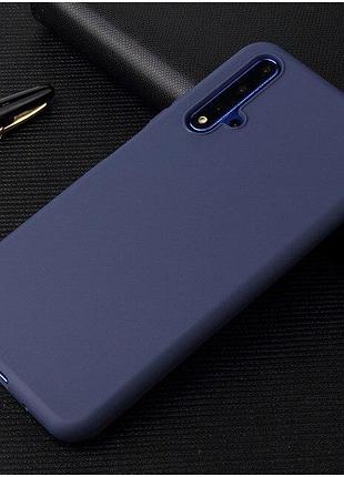 Чохол soft touch для huawei nova 5t силікон бампер темно-синій