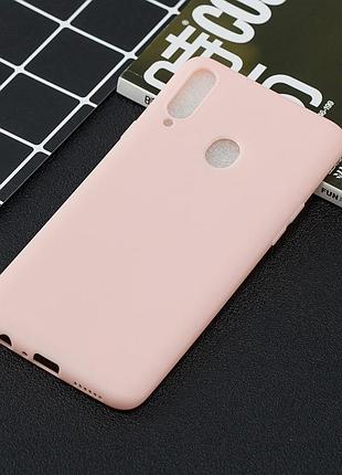 Чохол soft touch для samsung galaxy a10s (a107) силікон бампер світло-рожевий