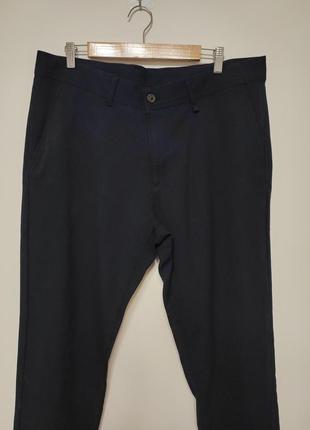Брюки брюки мужские темно синие прямые зауженные zara, размер 2xl4 фото
