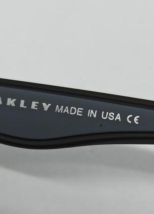 Oakley очки мужские солнцезащитные черные матовые поляризованные дужки на флексах6 фото