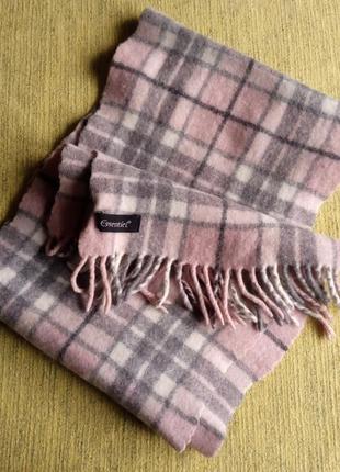 Шарф теплий у клітинку, 100 вовна, essential