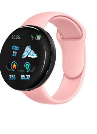 Смарт-часы smart watch шагомер подсчет калорий цветной экран, розовый2 фото