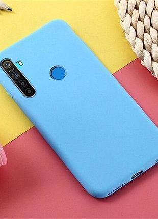 Чохол soft touch для realme c3 силікон бампер м'ятно-блакитний