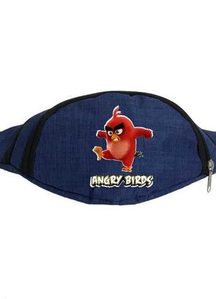 Сумка бананка angry birds 0011 на пояс cappuccino (anb 0011-blue) синий