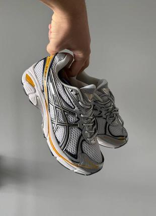 Розкішні жіночі кросівки asics gel gt-2160 silver orange сріблясті з помаранчевим2 фото