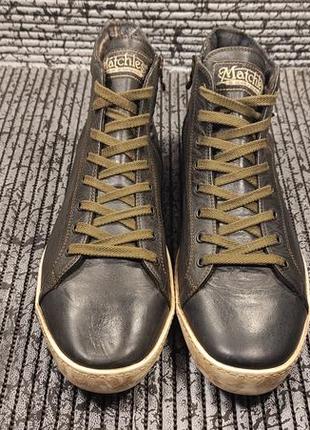 Шкіряні кеди кросівки від мото бренду matchless brighton high, оригінал, 45-46рр - 29.5-30см5 фото