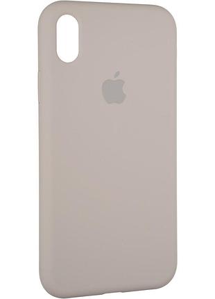 Чехол fiji silicone case для apple iphone xr бампер накладка full soft stone