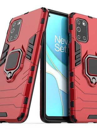 Чехол fiji ring для oneplus 8t бронированный бампер с кольцом красный