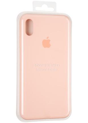 Чехол fiji silicone case для apple iphone xs max бампер накладка full soft grapefruit4 фото