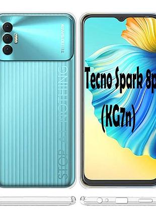 Чохол fiji ultra thin для tecno spark 8p (kg7n) силікон бампер transparent