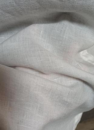 Блуза,рубашка,туника белая льнаная 100%лен премиум качества бренд ellen tracy.6 фото