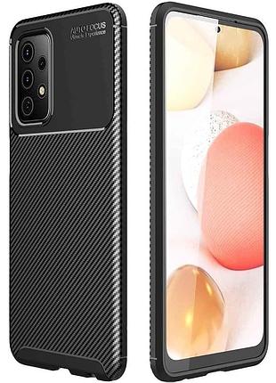 Чехол fiji ultimate carbon для samsung galaxy a72 (a725) противоударный бампер черный