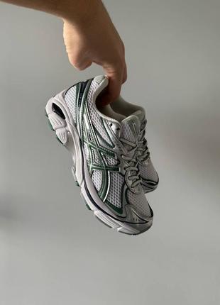 Стильные женские кроссовки asics gel gt-2160 silver green серебристые с зелёным4 фото