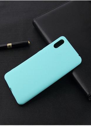 Чехол для huawei y6 2019 силикон soft touch бампер мятно-голубой