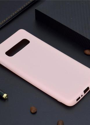 Чохол для samsung galaxy s10e / g970 силікон soft touch бампер світло-рожевий