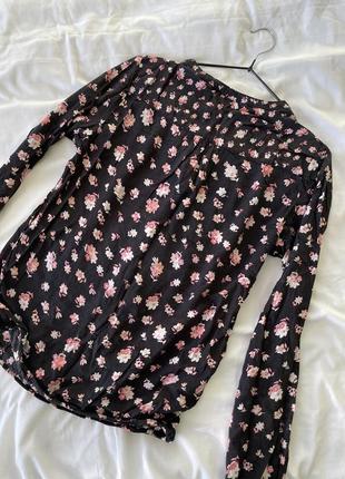 Стильная блузка/рубашка в цветочный принт3 фото