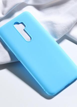 Чехол soft touch для xiaomi redmi 9 силикон бампер мятно-голубой